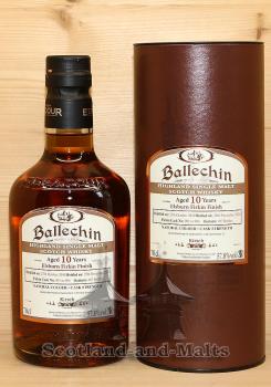 Ballechin 10 Jahre mit ElsBurn Firkin Finish und 57,8% Heavily Peated Highland Single Malt scotch Whisky from Edradour Distillery