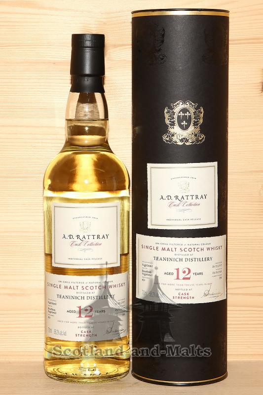 Teaninich 2007 - 12 Jahre Bourbon Hogshead No. 459 mit 58,2% - single Malt scotch Whisky von A.D.Rattray