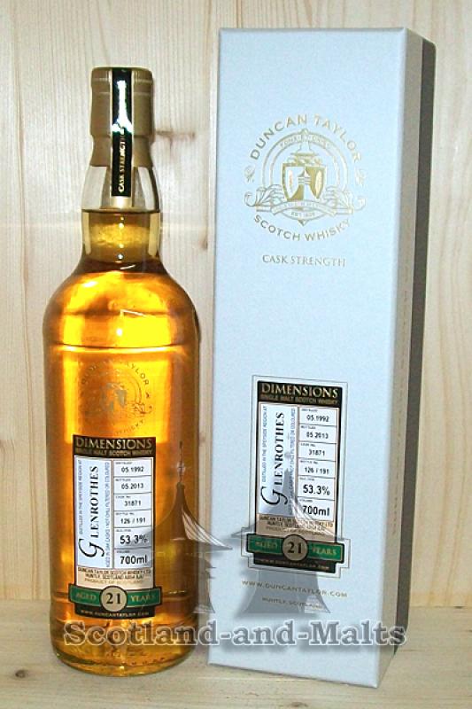 Glenrothes 1992 - 21 Jahre Cask No: 31871 mit 53,3% - Duncan Taylor New Dimension