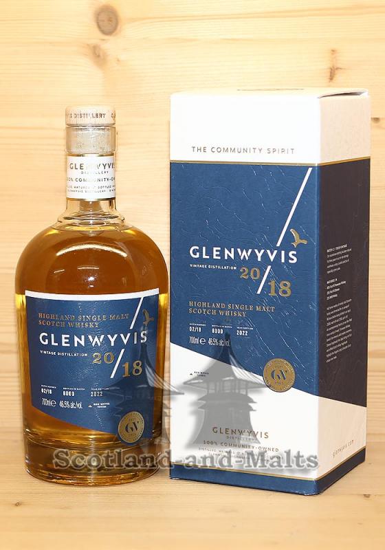 GlenWyvis Batch 2 / 2018 Vintage - First Fill Tennessee Whiskey Casks, First Fill Oloroso Sherry Casks, Refill Hogsheads mit 46,5% vol. - Highland Single Malt Scotch Whisky