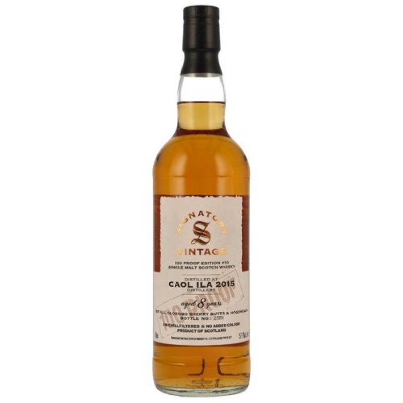 Caol Ila 2015 - 8 Jahre 1st Fill Oloroso Sherry Butts and Hohsheads Signatory Vintage 100 Proof Edition #10 - Islay Single Malt Scotch Whisky mit 57,1% von Signatory