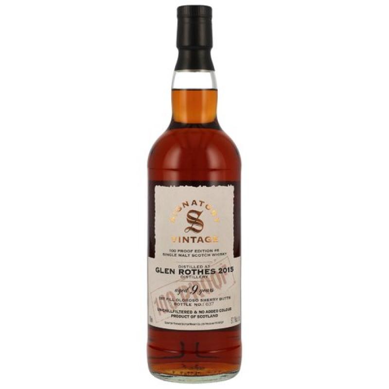 Glenrothes 2014 - 9 Jahre 1st Fill Oloroso Sherry Butts Signatory Vintage 100 Proof Edition #6 - Speyside Single Malt Scotch Whisky mit 57,1% von Signatory